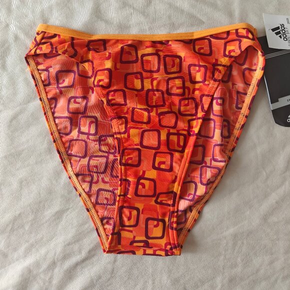 NWT Adidas Bikini Bottom | Carrot & Print | 295335 | Size 8 | Swim - Picture 1 of 4